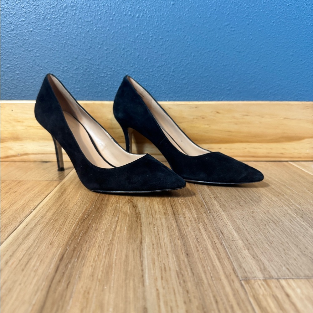 Aldo Classic Black Suede 3.5” Heel Pumps size 8.5